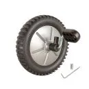 Vorderrad mit Tretlager und Pedalen